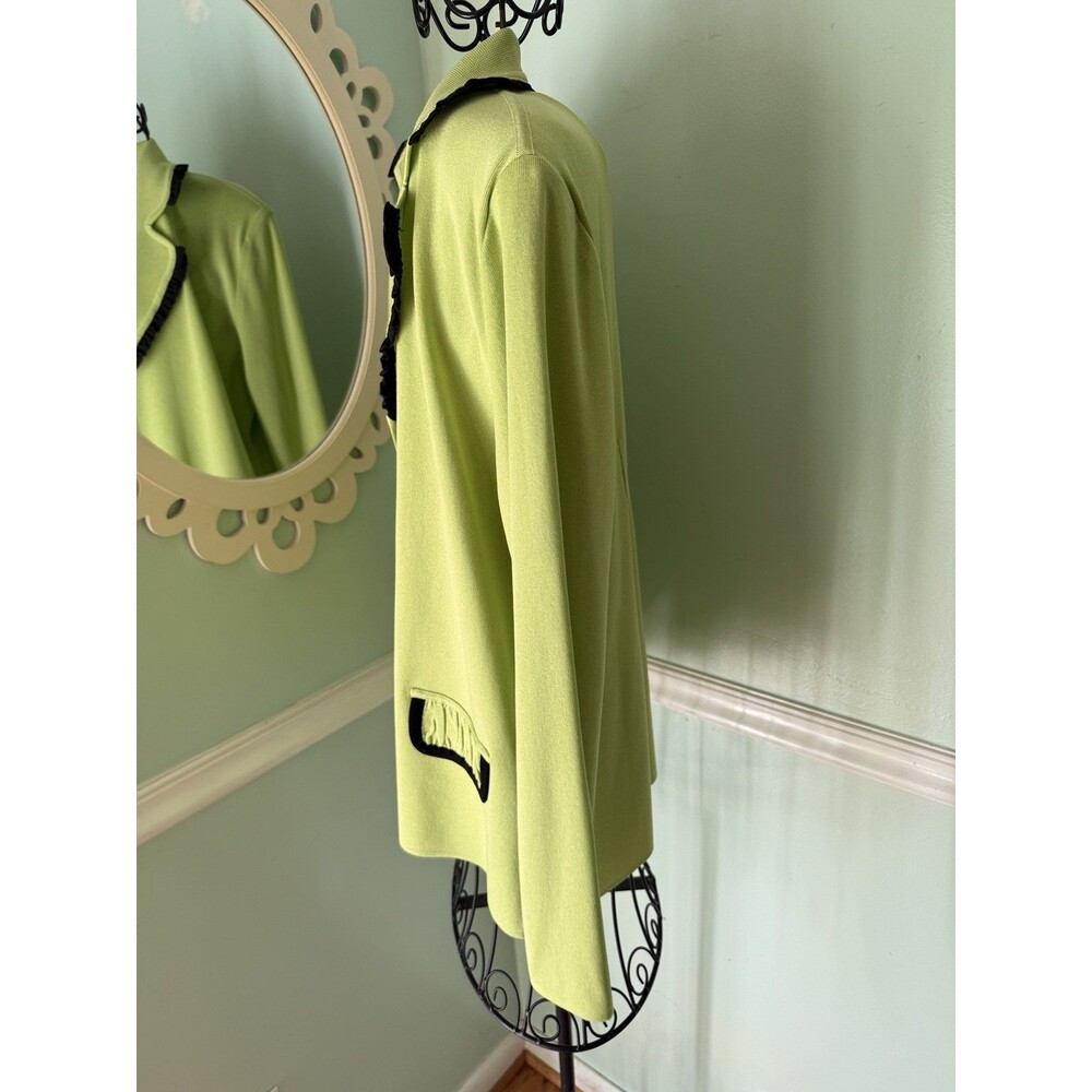 Exclusively Misook Button Front Green Cardigan Ja… - image 3